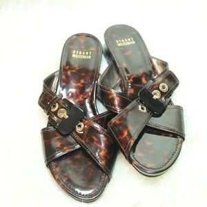 Stuart Weitzman Patent Brown Leather Sz 8M